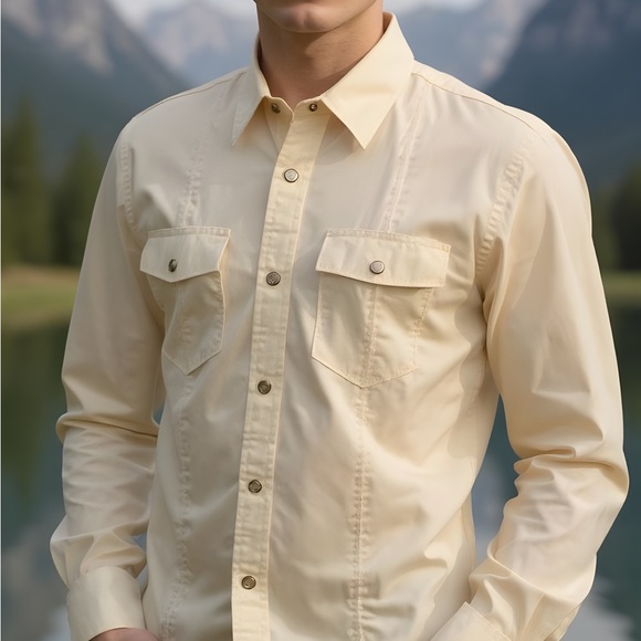 American Rag White Button-Up Shirt (UNISEX) - Picture 5 of 7